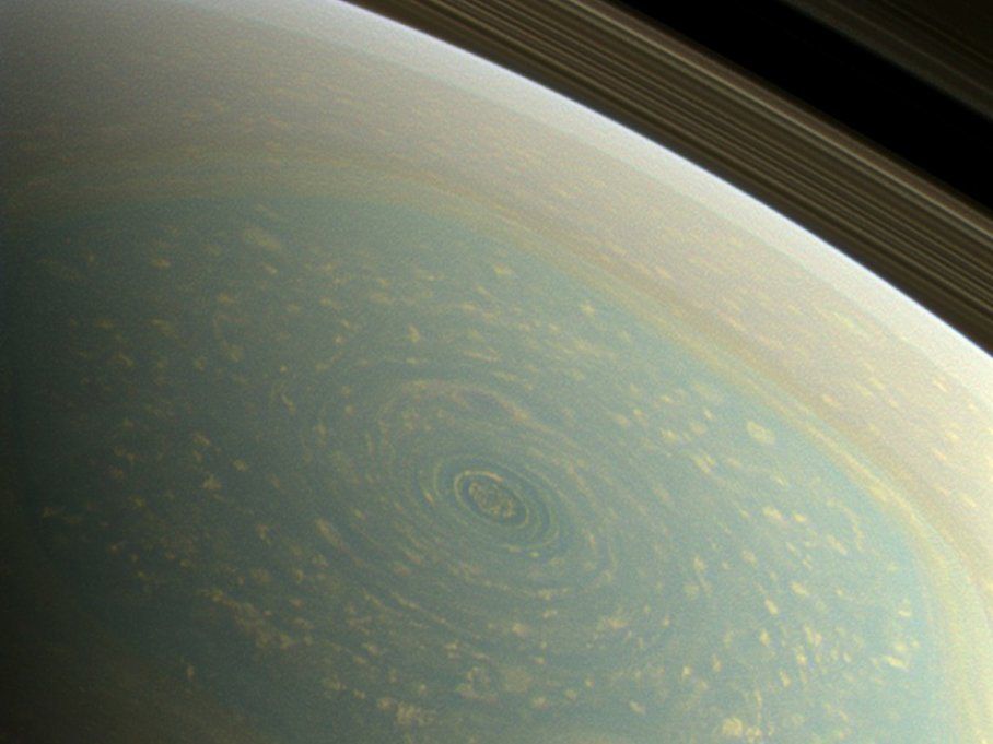Saturn Hurricane In Real Color