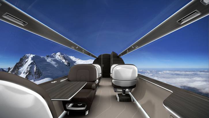 Windowless Plane with Panoramic View